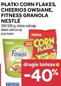 Stokrotka Płatki Corn Flakes, Cheerios Owsiane, Fitness Granola Nestlé oferta