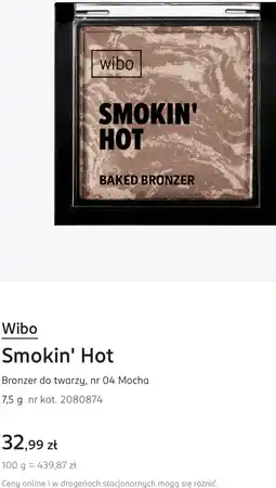Rossmann Wibo Smokin' Hot Bronzer do twarzy, nr 04 Mocha oferta