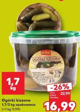 Kaufland Ogórki kiszone 1,7/3 kg opakowanie oferta