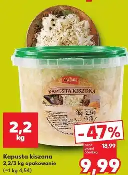 Kaufland Kapusta kiszona 2,2/3 kg opakowanie oferta