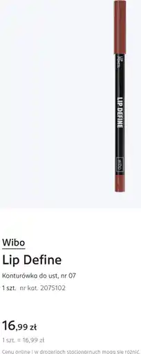 Rossmann Wibo Lip Define Konturówka do ust, nr 07 oferta