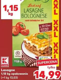 Kaufland K-Classic Lasagne Bolognese oferta