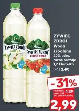 Kaufland Żywiec Zdrój Woda źródlana 20% soku oferta