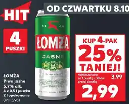 Kaufland Łomża Piwo jasne 5,7% alk oferta