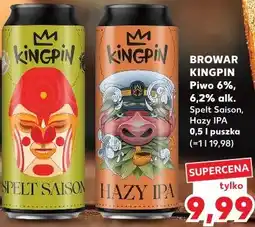 Kaufland BROWAR KINGPIN Piwo 6%, 6,2% alk. Spelt Saison, Hazy IPA oferta