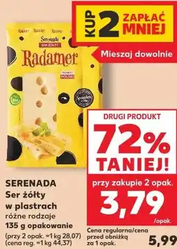 Kaufland Ser żółty w plastrach Serenada oferta