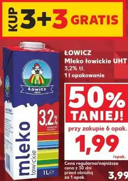 Kaufland Mleko łowickie UHT 3,2% tł. Łowicz oferta