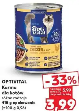 Kaufland OPTIVITAL Karma dla kotów różne rodzaje oferta