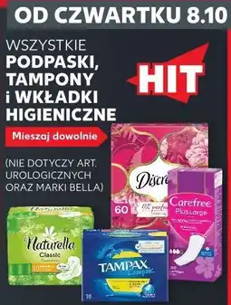 Kaufland Wszystkie podpaski, tampony i wkładki higieniczne oferta