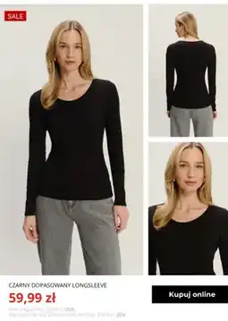 Greenpoint Czarny dopasowany longsleeve oferta