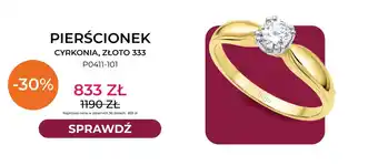 Briju Pierścionek cyrkonia złoto 333 P0411-101 Briju oferta