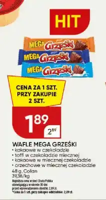 Chata Polska Wafle Mega Grześki kakaowe w mlecznej czekoladzie oferta