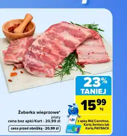 Carrefour Żeberka wieprzowe Carrefour oferta