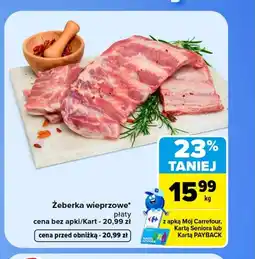 Carrefour Market Żeberka wieprzowe Carrefour oferta