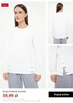 Greenpoint Bluza w białym kolorze Greenpoint oferta