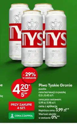 Żabka Piwo Tyskie oferta
