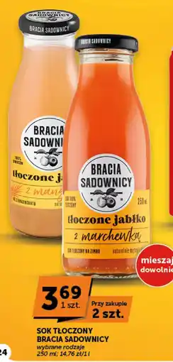 Groszek Sok tłoczony Bracia Sadownicy wybrane rodzaje oferta
