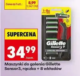 Biedronka Maszynki do golenia Gillette Sensor3, rączka + 8 wkładów oferta
