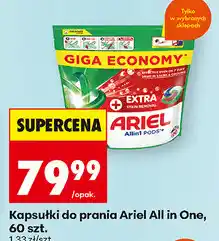 Biedronka Kapsułki do prania Ariel All in One, 60 szt oferta