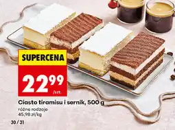 Biedronka Ciasto tiramisu i sernik oferta