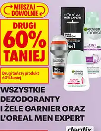Biedronka Wszystkie dezodoranty i żele Garnier oraz L'Oreal Men Expert oferta