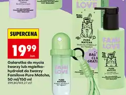 Biedronka Galaretka do mycia twarzy lub mgiełka-hydrolat do twarzy Familove Pure Matcha oferta