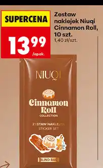 Biedronka Zestaw naklejek Niuqi Cinnamon Roll, 10 szt oferta