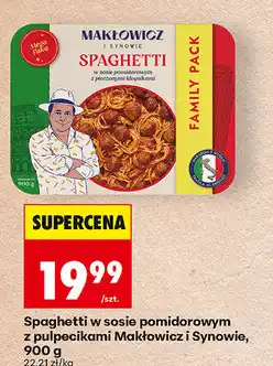 Biedronka Spaghetti w sosie pomidorowym z pulpecikami Makłowicz i Synowie oferta