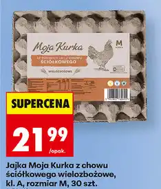 Biedronka Jajka Moja Kurka z chowu ściółkowego wielozbożowe, kl. A, rozmiar M, 30 szt oferta