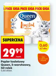 Biedronka Papier toaletowy Queen, 3-warstwowy, 50 rolek oferta
