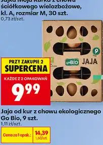 Biedronka Jaja od kur z chowu ekologicznego Go Bio, 9 szt oferta