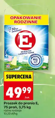 Biedronka Proszek do prania E, 75 prań oferta