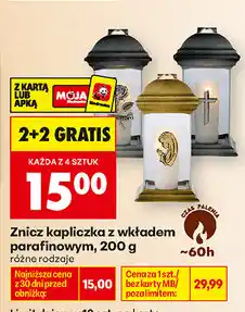 Biedronka Znicz kapliczka z wkładem parafinowym oferta