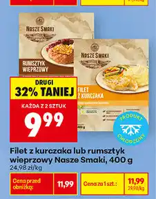 Biedronka Filet z kurczaka lub rumsztyk wieprzowy Nasze Smaki oferta