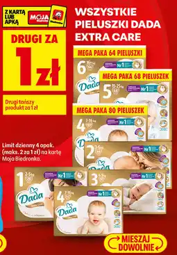 Biedronka Wszystkie pieluszki Dada Extra Care oferta