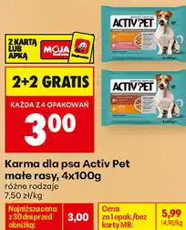 Biedronka Karma dla psa Activ Pet małe rasy oferta
