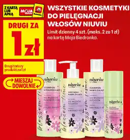 Biedronka Wszystkie kosmetyki do pielęgnacji włosów Niuviu oferta