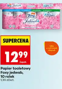 Biedronka Papier toaletowy Foxy jedwab, 10 rolek oferta