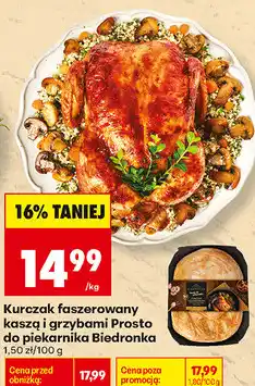 Biedronka Kurczak faszerowany kaszą i grzybami Prosto do piekarnika Biedronka oferta