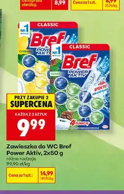 Biedronka Zawieszka do WC Bref Power Aktiv 2-pak oferta