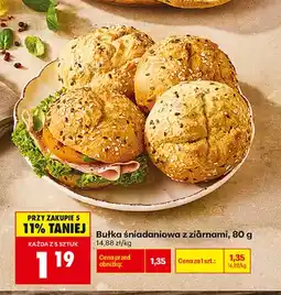 Biedronka Bułka śniadaniowa z ziarnami oferta