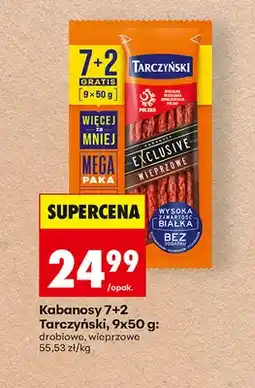 Biedronka Kabanosy 7+2 Tarczyński drobiowe 9-pak oferta