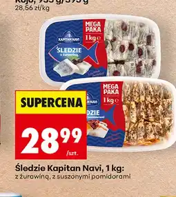 Biedronka Śledzie Kapitan Navi z żurawiną oferta