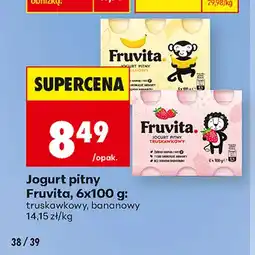 Biedronka Jogurt pitny Fruvita truskawkowy 6-pak oferta