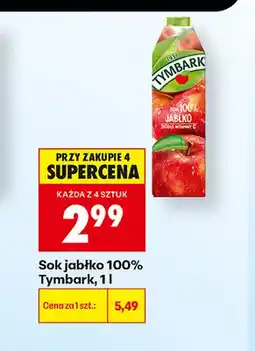 Biedronka Sok jabłko Tymbark 100% oferta