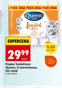 Biedronka Papier toaletowy 3-warstwowy Queen 50-pak oferta