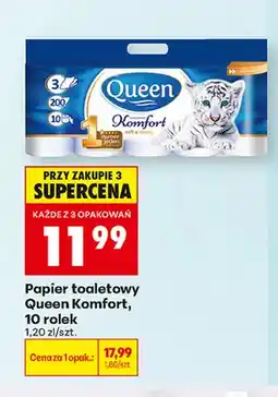 Biedronka Papier toaletowy Queen Komfort 10-pak oferta