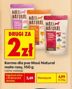 Biedronka Karma dla psa Maxi Natural małe rasy wołowina z przepiórką i borówką oferta