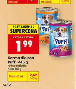Biedronka Karma dla psa Puffi z indykiem oferta