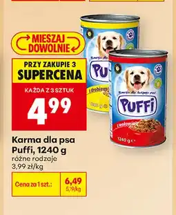 Biedronka Karma dla psa Puffi z drobiem oferta